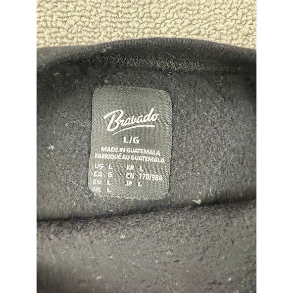 Bravado Large The Rolling Stones Cropped Sweatshirt Black Red Lips Rock Shirt - Picture 3 of 7